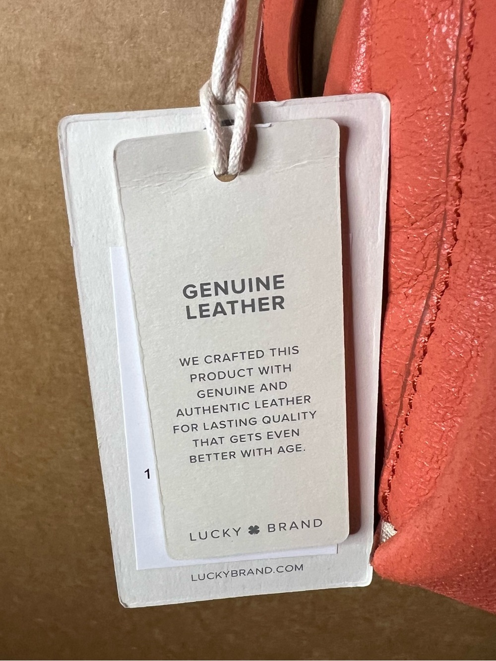 NEW Lucky Brand Coral Leather Crossbody Bag with Adjustable Strap - Picture 5 of 6
